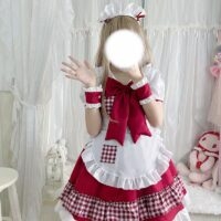 Vestido de empregada Lolita vermelho de Natal Kawaii Natal kawaii