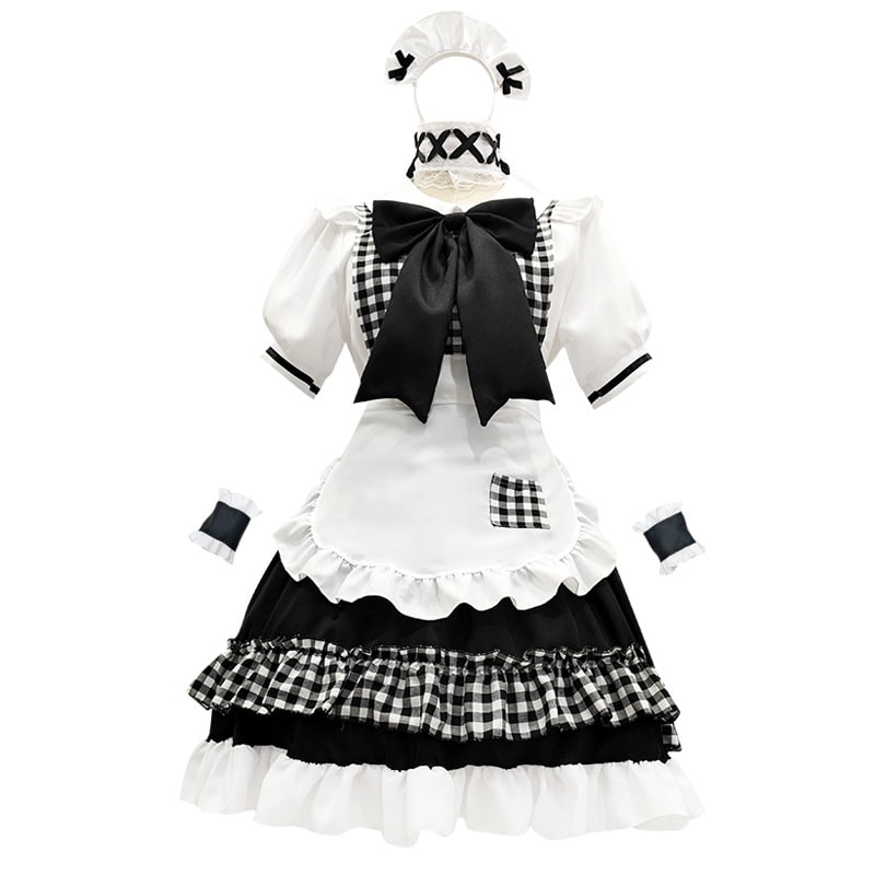 Kawaii Christmas Red Lolita Maid Dress - Kawaii Fashion Shop | Cute ...
