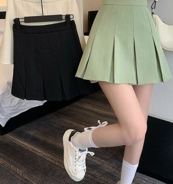 Mini jupe courte plissée sexy de la mode coréenne Taille haute kawaii