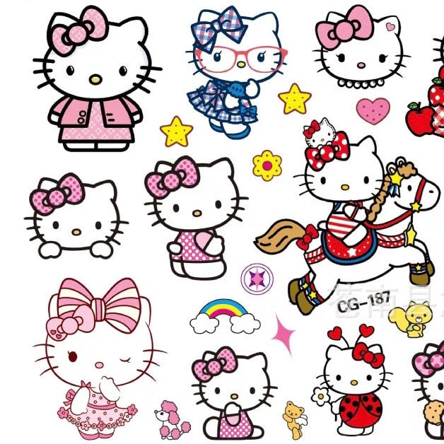 Hello Kitty-Boucles d'oreilles à tige mignonnes pour filles