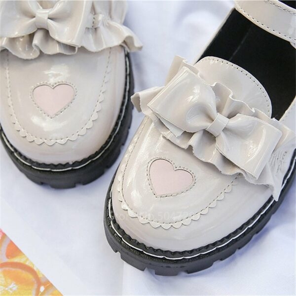 Kawaii Love Bow Lolita Shoes Japanese kawaii