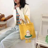 Płócienna torba z pluszowej kaczki w stylu japońskim płócienna torba kawaii