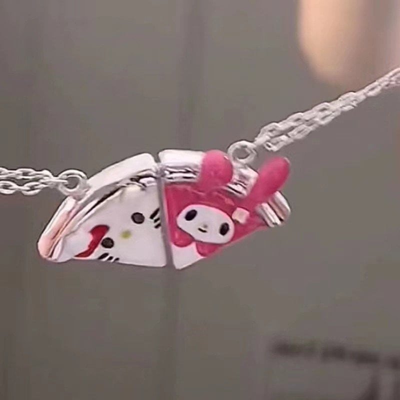 Sanrio Kuromi My Melody Hello Kitty Alloy Necklace Men's Women's Black And  White Pendant Jewelry Anime Accessories Couple Gift | Fruugo FR