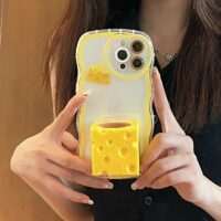 3D Creative Cheese iPhone-fodral Ost kawaii