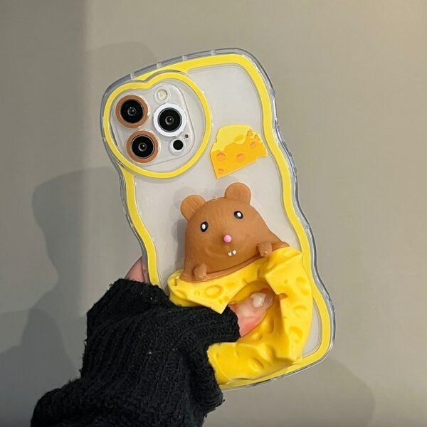 Custodia per iPhone 3D Creative Cheese Formaggio kawaii