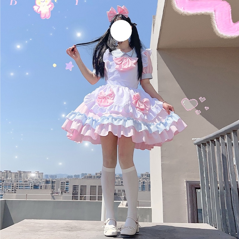 Kawaii Lolita Girl Soft Maid Dress - Kawaii Fashion Shop | Cute Asian ...
