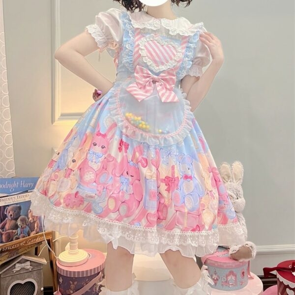 Kawaii Sweet Square Collar Lolita Jsk Dress JSK kawaii