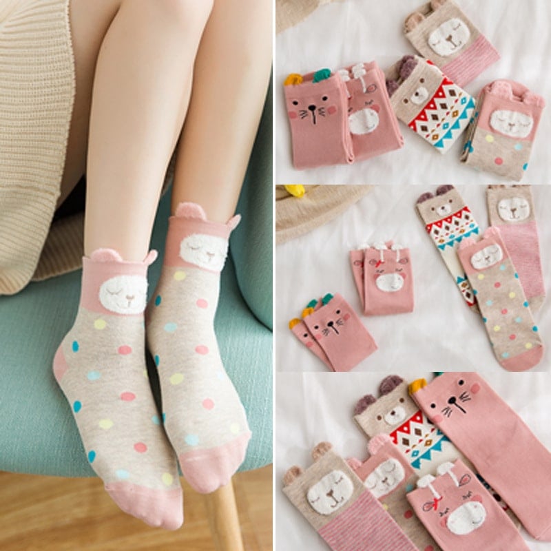 Combed Cotton Women Long Socks Harajuku Ins Japanese Korean