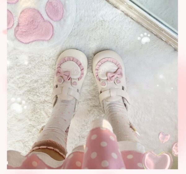 Sapatos fofos de boneca Lolita com cabeça grande Boneca Sapatos kawaii