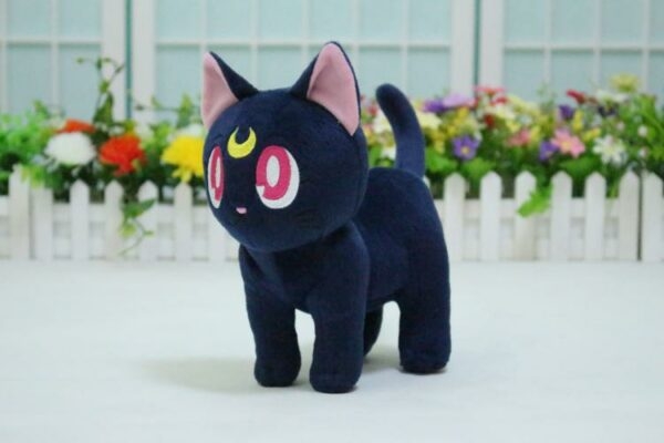카와이 애니메이션 루나 고양이 플러시 장난감