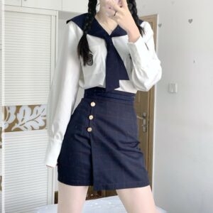 Koreańskie mundury marynarskie w stylu college'u JK spódnica garnitur JK spódnica kawaii