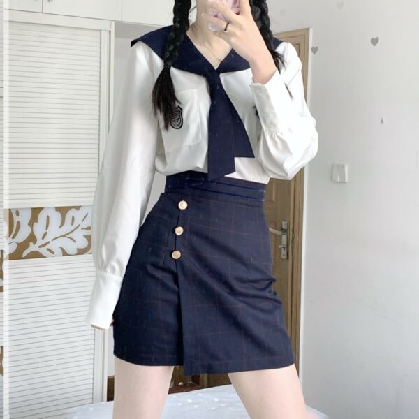 Uniformes marineros coreanos estilo universitario JK falda traje 1