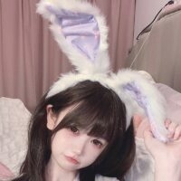 Diadema con orejas de conejo Linda Original de Lolita lindo kawaii