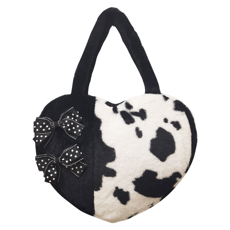 Cute Lolita Milk Cows Plush Shoulder Bag - Kawaii Fashion Shop | Cute ...