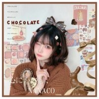 Épingle à cheveux mignonne en chocolat marron Lolita kawaii marron