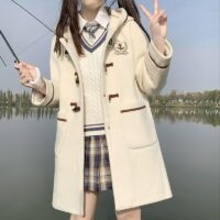 Kawaii japansk Mori Girl Long Coat höst kawaii