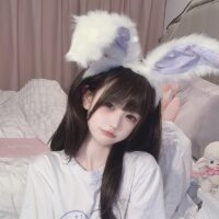 Fascia per capelli originale con orecchie di coniglio Lolita Kawaii carino