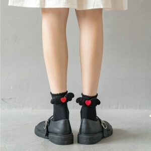 Японские носки в стиле Лолиты, милые маленькие ангелочки, хлопковые носки каваи