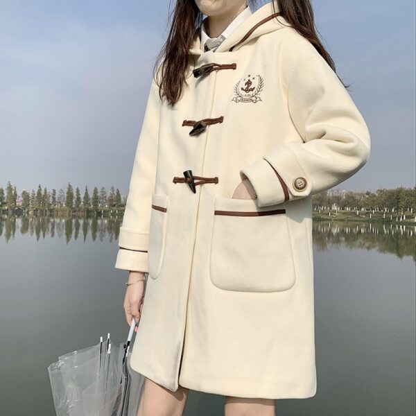 Kawaii اليابانية موري فتاة معطف طويل الخريف كاواي