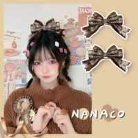 Süße Lolita-Haarnadel in Schokoladenbraun braunes Kawaii