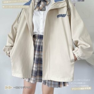 Kawaii Mori Girl Style Bear Plus Terciopelo Con Capucha otoño kawaii
