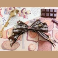 Linda horquilla de chocolate marrón lolita kawaii marrón