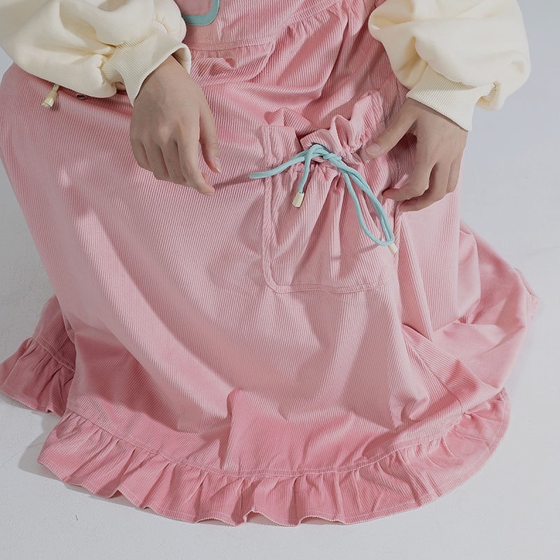 Vestido de Alça de Menina Suave Estilo Doce - Loja de Moda Kawaii