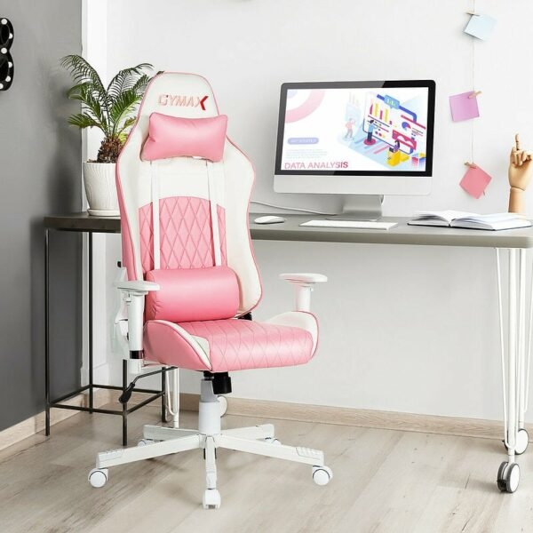 카와이 핑크 조정 가능한 게임 의자 게임 의자 귀엽다