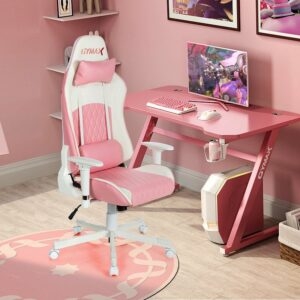 카와이 핑크 조절식 게임 의자 게임 의자 카와이