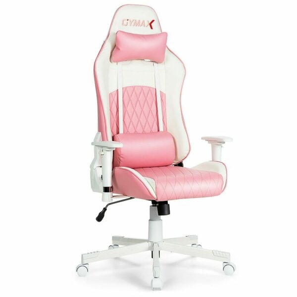 Regulowane krzesło do gier Kawaii w kolorze różowym Krzesło gamingowe kawaii