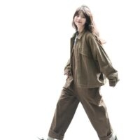 Japoński luźny kombinezon z szerokimi nogawkami Kawaii w stylu Hongkongu