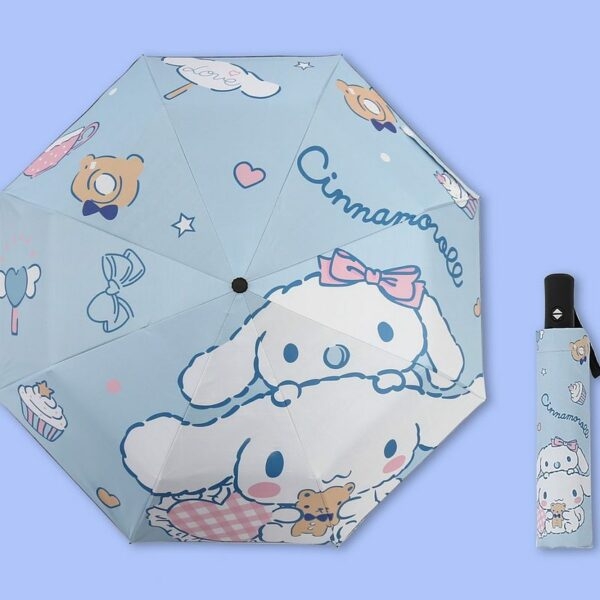 Kawaii Soft Girl Cinnamoroll Automatischer Regenschirm