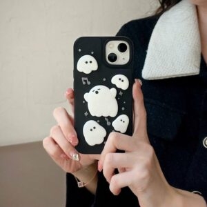 Cute Music Note 3D Ghost iPhone Case Ghost kawaii