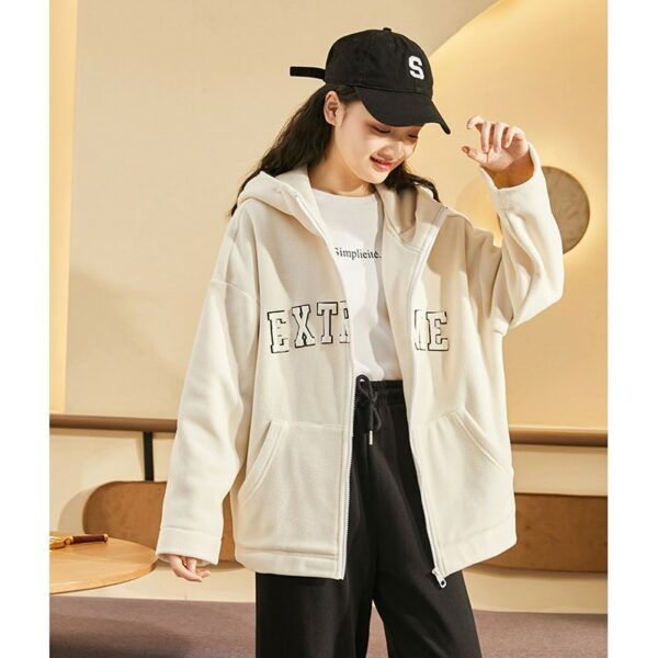 Kawaii koreansk stil All-Match Plus Velvet Coat höst kawaii