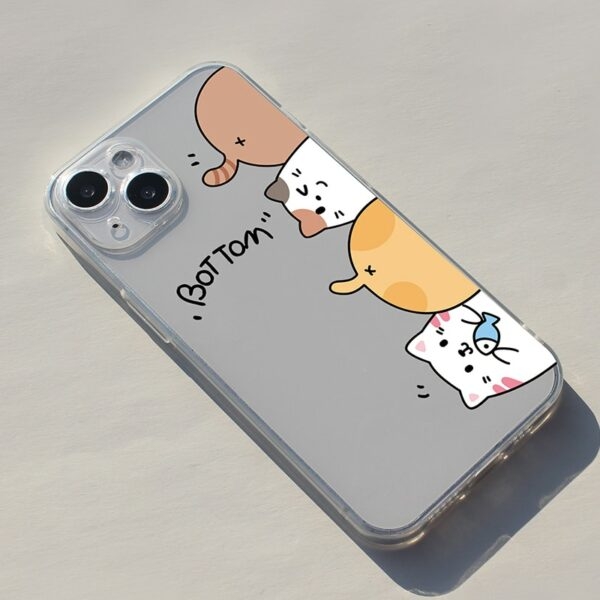 Kawaii niedliche Cartoon-Katzen-iPhone-Hülle Cartoon-Katze kawaii