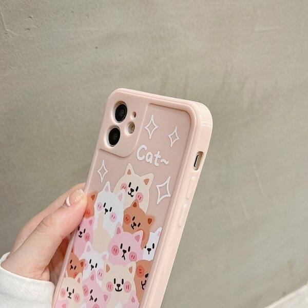 Kawaii Sweet Smile Cat Family iPhone Case Cute kawaii