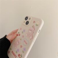 Custodia per iPhone con simpatico orsetto ciliegia Kawaii orso kawaii