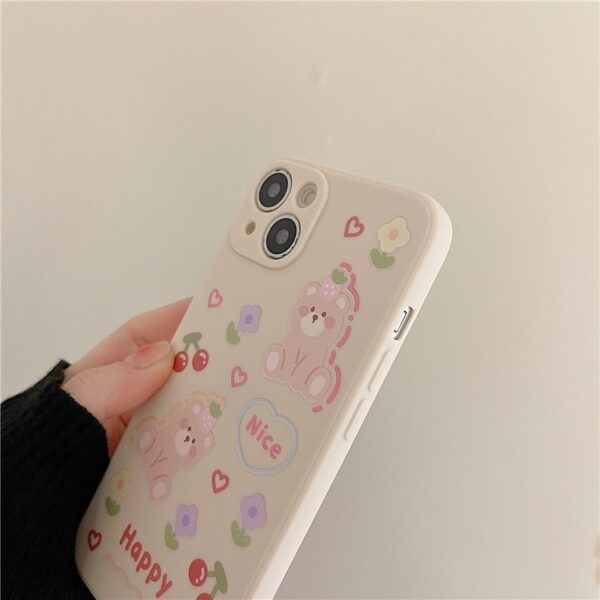 Kawaii söta Cherry Bear iPhone-fodral björn kawaii