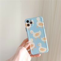 Kawaii Retro Yellow Duck Oil Painting iPhone Case iPhone 11 kawaii