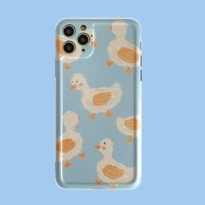 Kawaii Retro Gelbe Ente Ölgemälde iPhone Hülle iPhone 11 kawaii