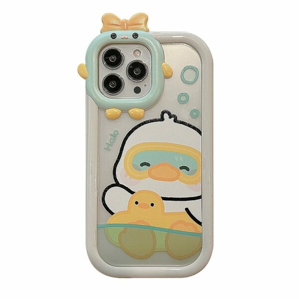 Kawaii Zwemmen Rng Duck iPhone-hoesje Eend kawaii