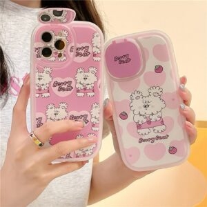 かわいいカーリーヘアベア iPhone ケース bear kawaii