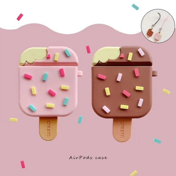 Funda para Airpods de helado colorido Kawaii Airpods 1 kawaii