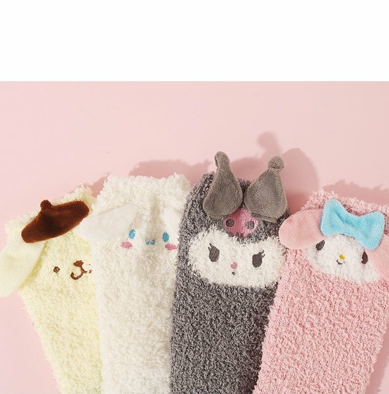Kawaii Cute Cinnamoroll Floor Socks - Kawaii Fashion Shop