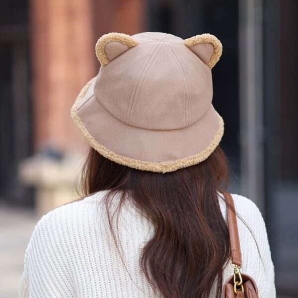 Chapéu de pelúcia com orelhas de gato fofo Kawaii completo