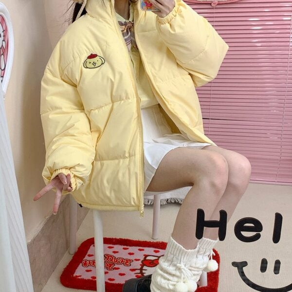 معطف فتاة يابانية حلوة Pompompurin مناسب تمامًا كل مباراة كاواي