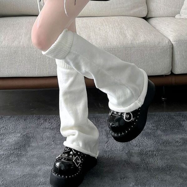 日本製Y2K編み靴下ふくらはぎセットかわいい