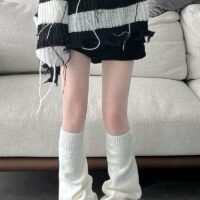 Японские вязанные носки Y2K наборы для телят каваи