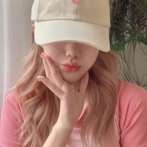 한국 패션 베이지 전경기 야구 모자 올 매치 카와이