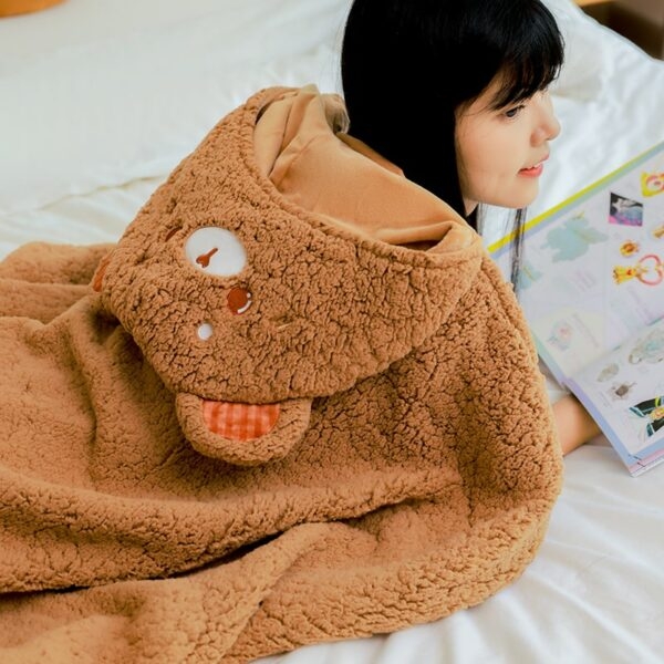 Одеяло-шаль Kawaii Cute Bear осень каваи